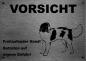 Preview: Edelstahl Warnschild LandseerVORSICHT Freilaufender Hund! Betreten auf eigene Gefahr!